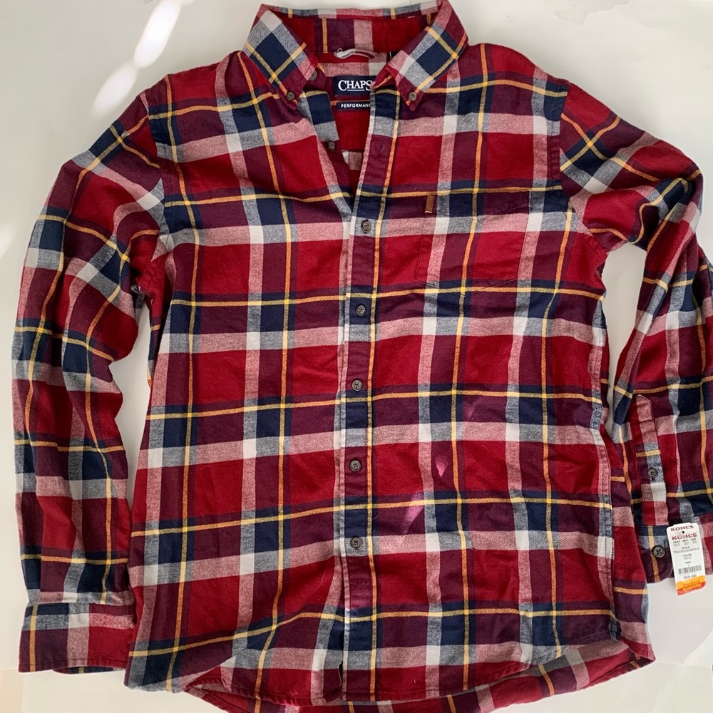 NWOT Chaps Ralph Lauren Long Sleeve Flannel 100% Cotton